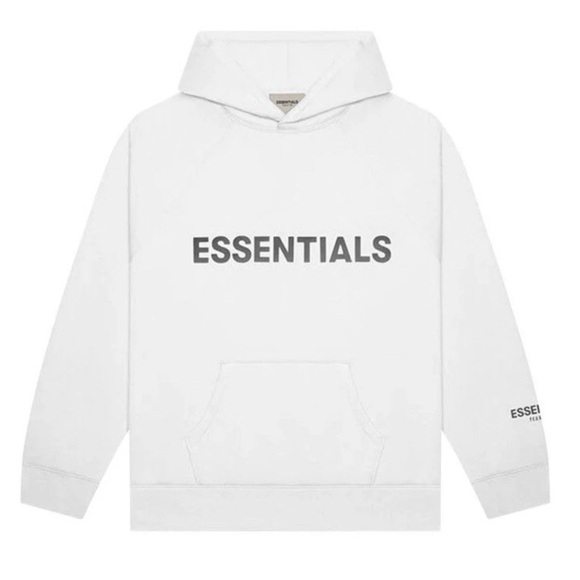 Essentials White Hoodie New - Picture 1 of 1